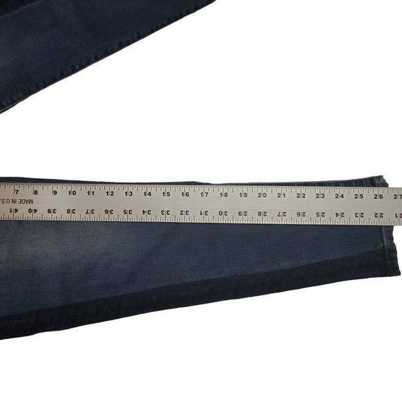 Miss Me Ankle Skinny 29 (Meas 28x26.5 9" Mid Rise) Tuxedo Stripe Dark Jeans A6 - Picture 10 of 11